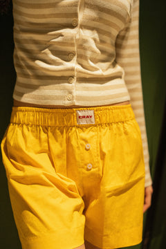 Solid Yellow Boxer Shorts