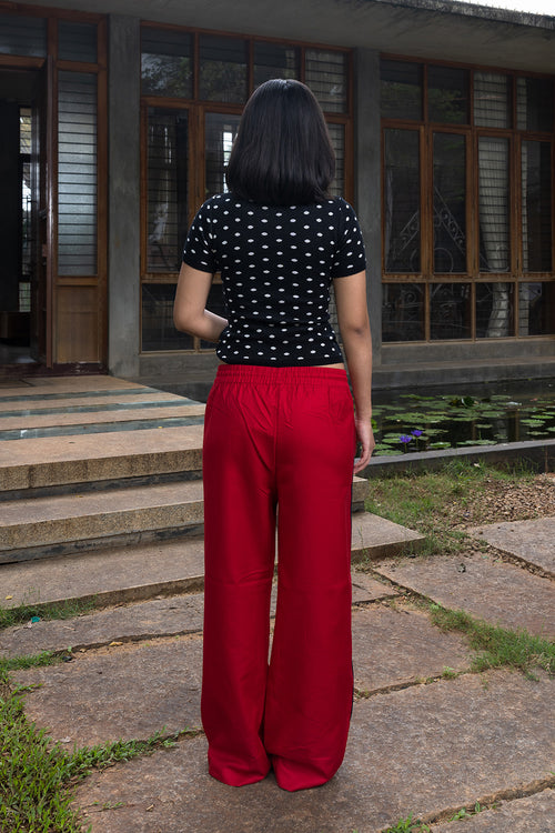 Fine Knit Polka Dot Polo | Black