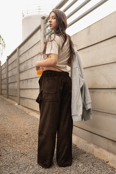 Dark Brown Corduroy Carpenter Sweatpants