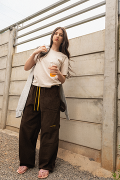 Dark Brown Corduroy Carpenter Sweatpants