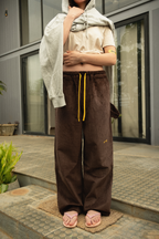 Dark Brown Corduroy Carpenter Sweatpants