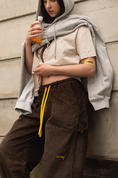 Dark Brown Corduroy Carpenter Sweatpants