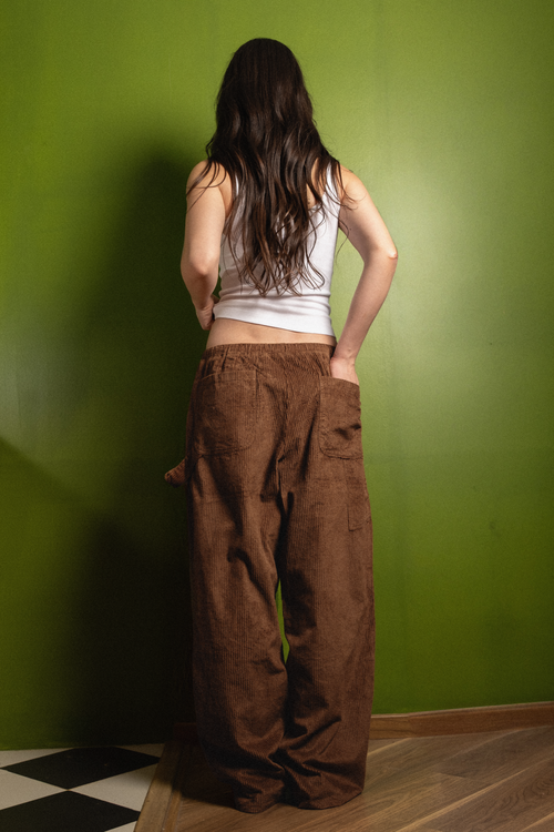 Brown Corduroy Carpenter Sweatpants
