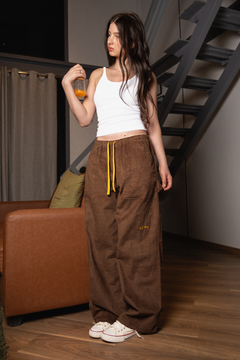 Brown Corduroy Carpenter Sweatpants