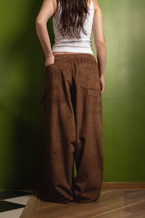 Brown Corduroy Carpenter Sweatpants