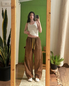 Brown Corduroy Carpenter Sweatpants
