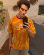 Old Skool Orange Striped Tee