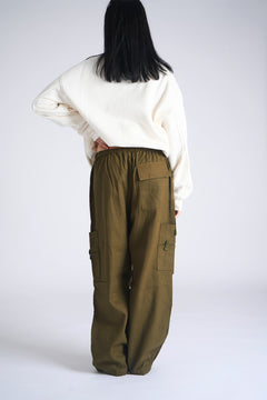 Olive Parachute Pants