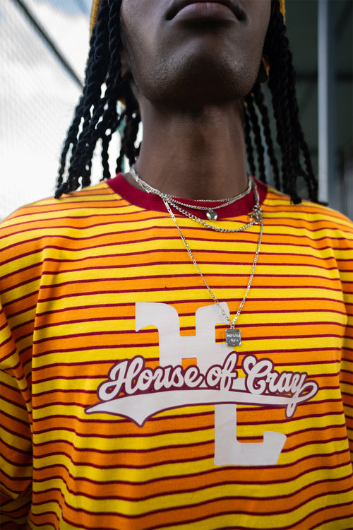 Old Skool Orange Striped Tee