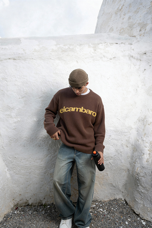 Toasted Brown Elcambaro Jacquard Pullover