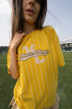 Retro Yellow and White Striped Cotton Cherub Tee