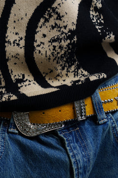 Beige Animal Abstract Jacquard Polo