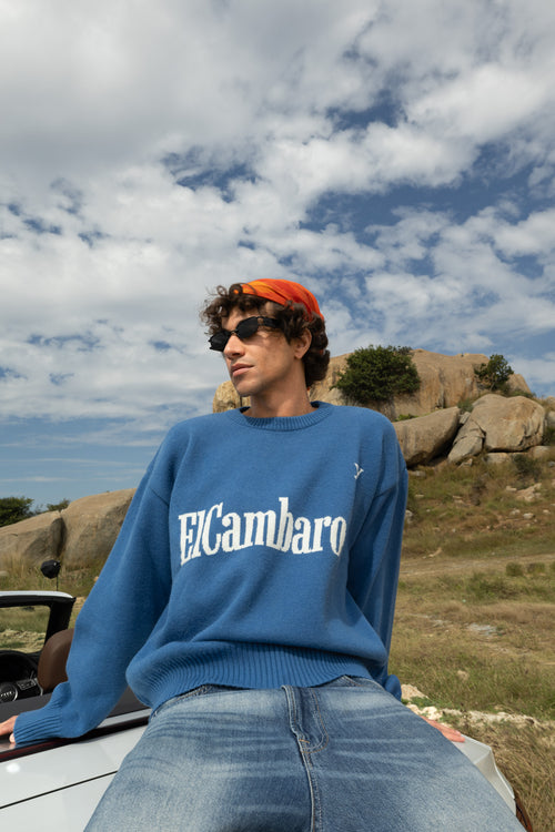 ElCambaro7 Jacquard Pullover | Deep Blue