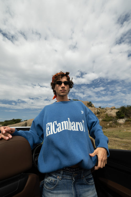 ElCambaro7 Jacquard Pullover | Deep Blue