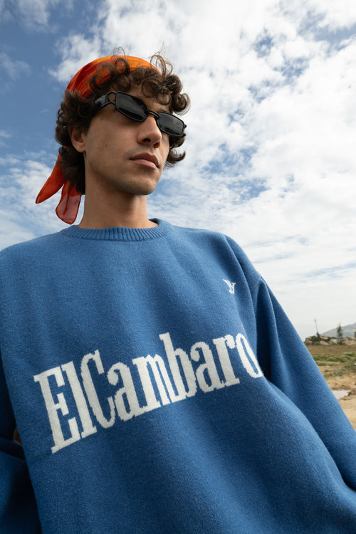 ElCambaro7 Jacquard Pullover | Deep Blue