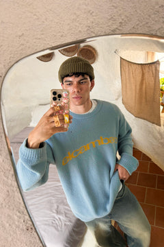 Ice Blue Elcambaro Jacquard Pullover