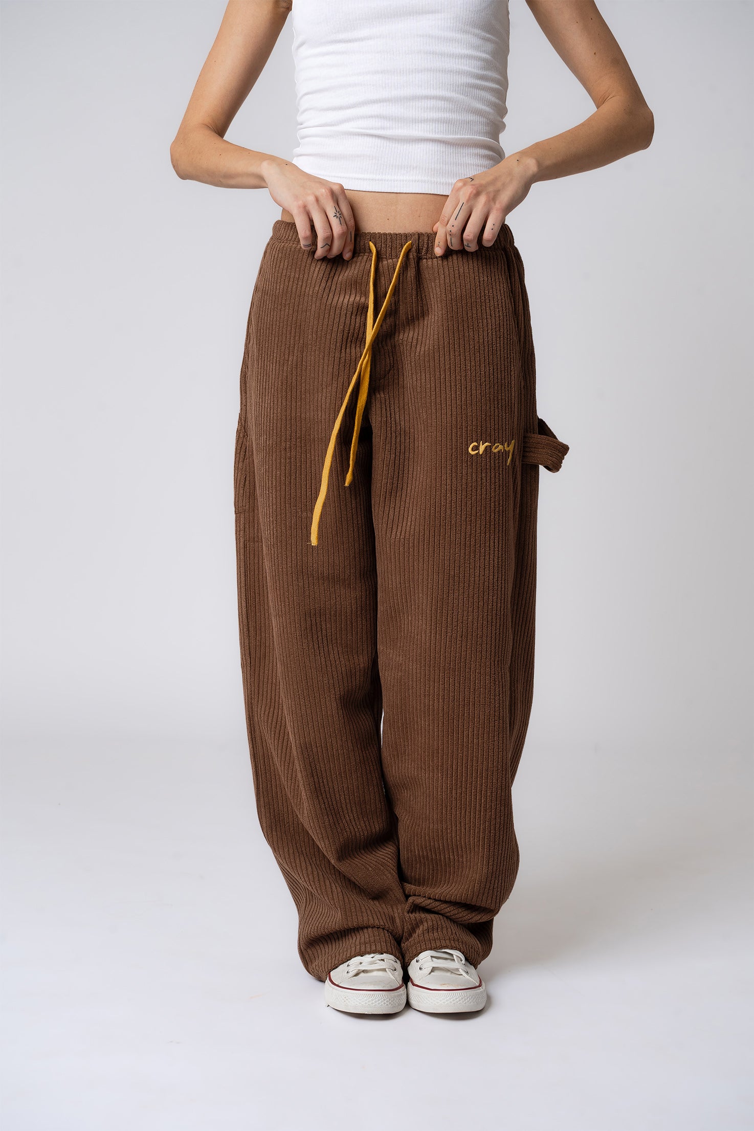 Brown Corduroy Carpenter Sweatpants Crayyheads