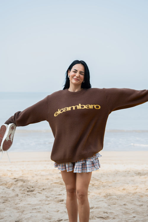 Toasted Brown Elcambaro Jacquard Pullover