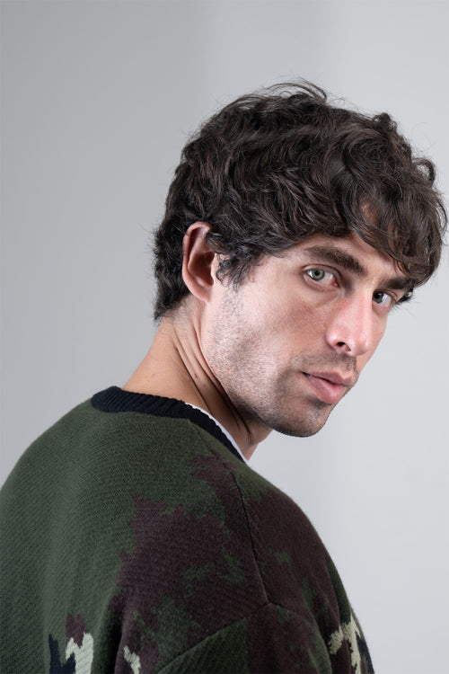 Camo Knit Pullover