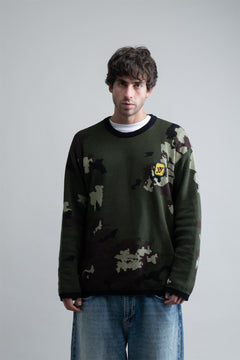 Camo Knit Pullover