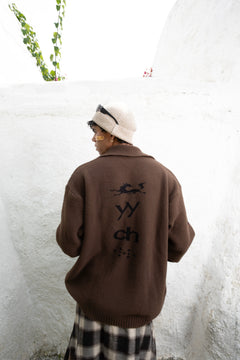 ELCABALLO Jacquard Knit Polo | Brown