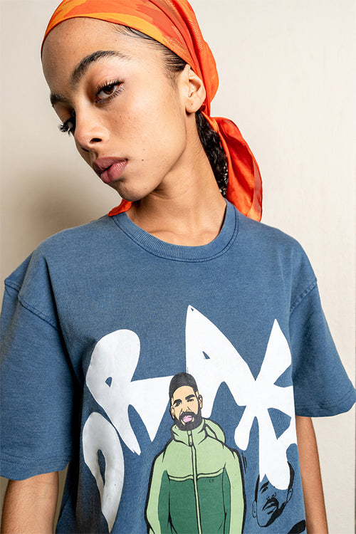 Drake Acid Wash Oversized Tee