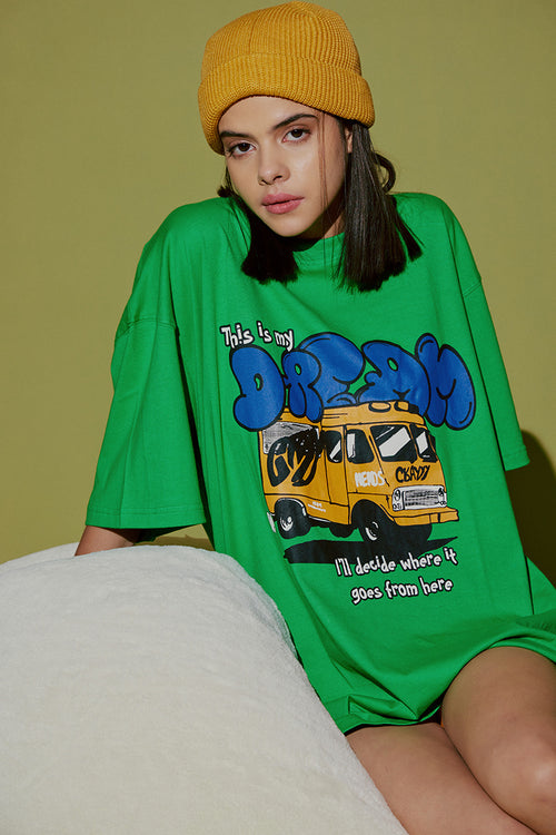 Dream Green Oversized Tshirt