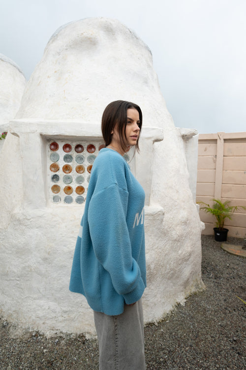 Madrid Jacquard Pullover | Ice Blue