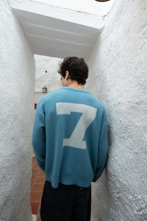 Madrid Jacquard Pullover | Ice Blue