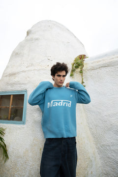 Madrid Jacquard Pullover | Ice Blue