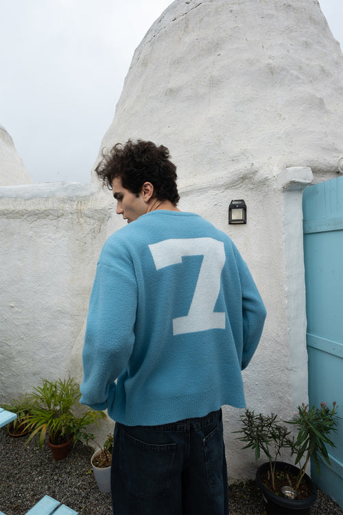 Madrid Jacquard Pullover | Ice Blue