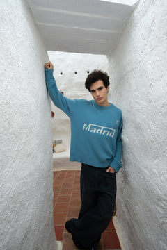 Madrid Jacquard Pullover | Ice Blue