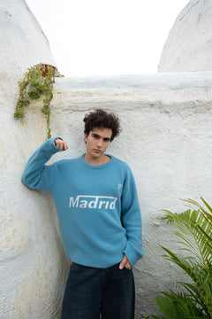 Madrid Jacquard Pullover | Ice Blue