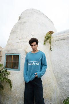 Madrid Jacquard Pullover | Ice Blue