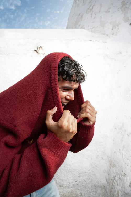 Deep Maroon Varsity Pullover