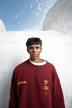 Deep Maroon Varsity Pullover