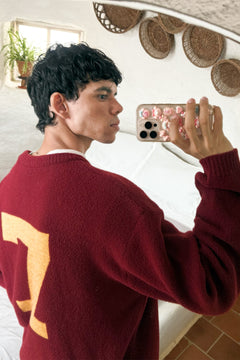 Deep Maroon Varsity Pullover