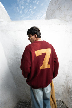 Deep Maroon Varsity Pullover