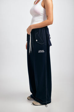 Out stitch Navy Blue Trousers