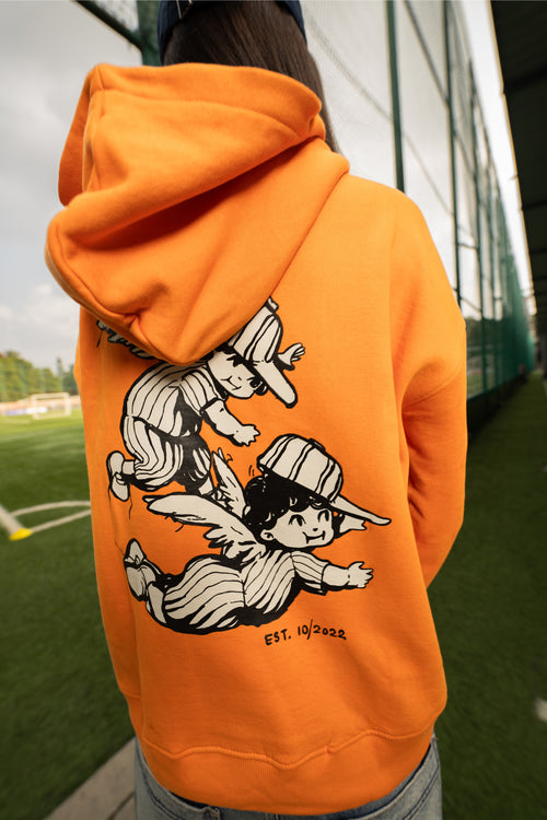 HOC Cherub | Boxy fit Orange Hoodie