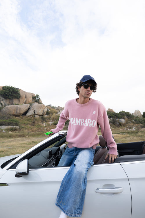 El Cambaro Jacquard Pullover | Soft Pink