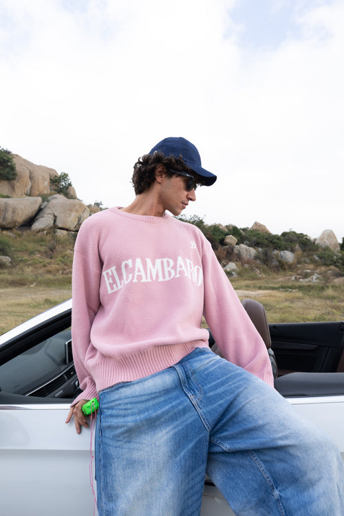 El Cambaro Jacquard Pullover | Soft Pink