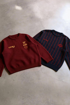 Deep Maroon Varsity Pullover & Varsity Mohair Pullover | Navy & Red