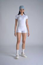 White Collar Playsuit